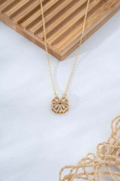 Çelik Mıknatıslı Gold Kolye