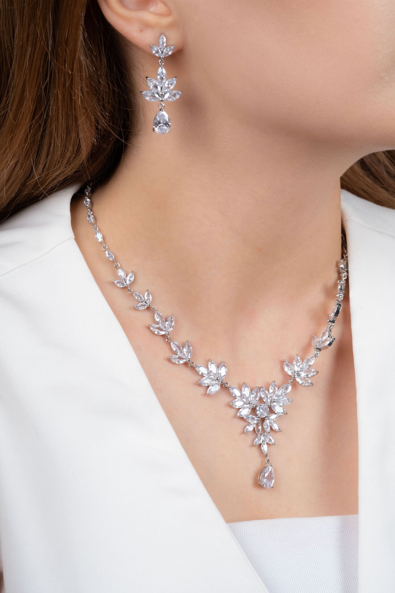 Gümüş Taşlı Takı Seti