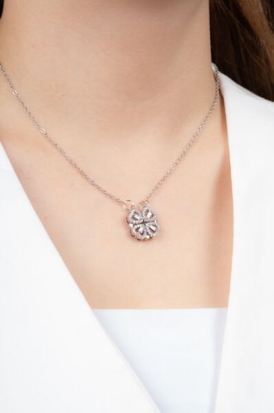 Çelik Mıknatıslı Silver Kolye