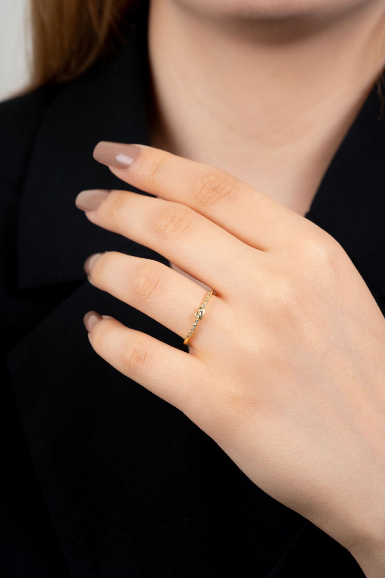 Gold Kuğu Figürlü Yüzük