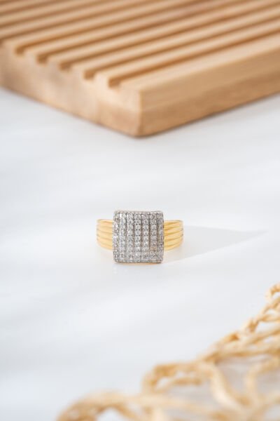 Çelik Zirkon Taşlı Ayarlanabilir Yüzük