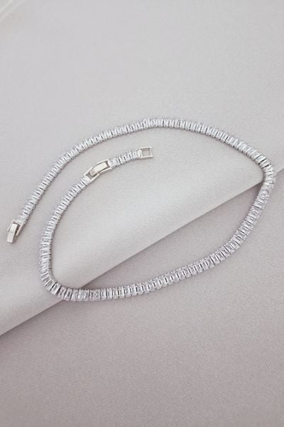 Çelik su yolu kolye 45 cm silver