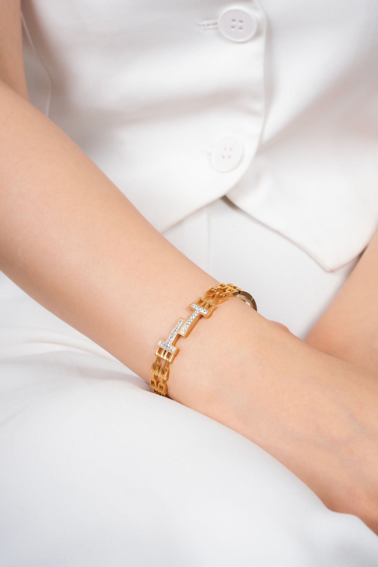 Çelik Taşlı Bileklik