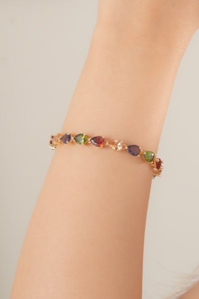 Vip Renk Cümbüşü Taşlı Bileklik