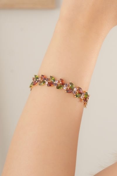 Vip Yaprak Model Renkli Bileklik