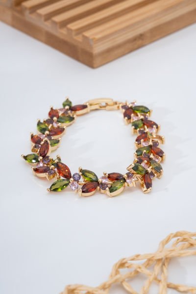 Vip Yaprak Model Renkli Bileklik
