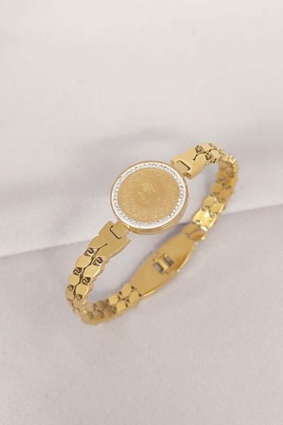 Çelik ata bileklik gold