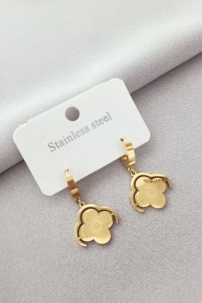 Çelik gold küpe