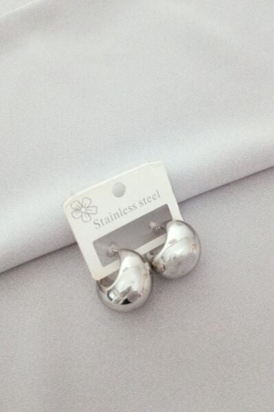 Çelik silver küpe