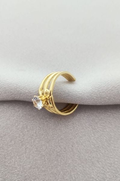 Çelik yüzük gold
