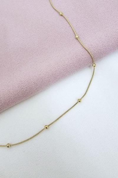Çelik Dorikalı Gold Kolye Zinciri