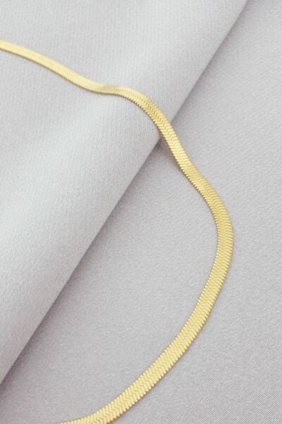 Çelik italyan yassı kolye 45 cm