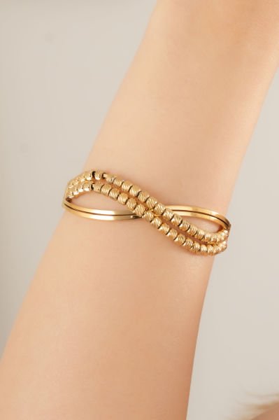 Çelik Dorikalı Gold Bileklik