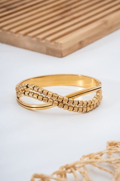 Çelik Dorikalı Gold Bileklik