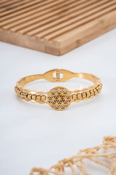 Çelik Gold Dorikalı Bileklik