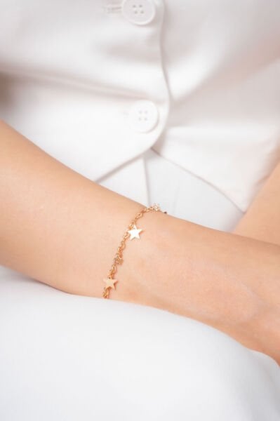 Rose Yıldız Figürlü Zincir VİP Bileklik