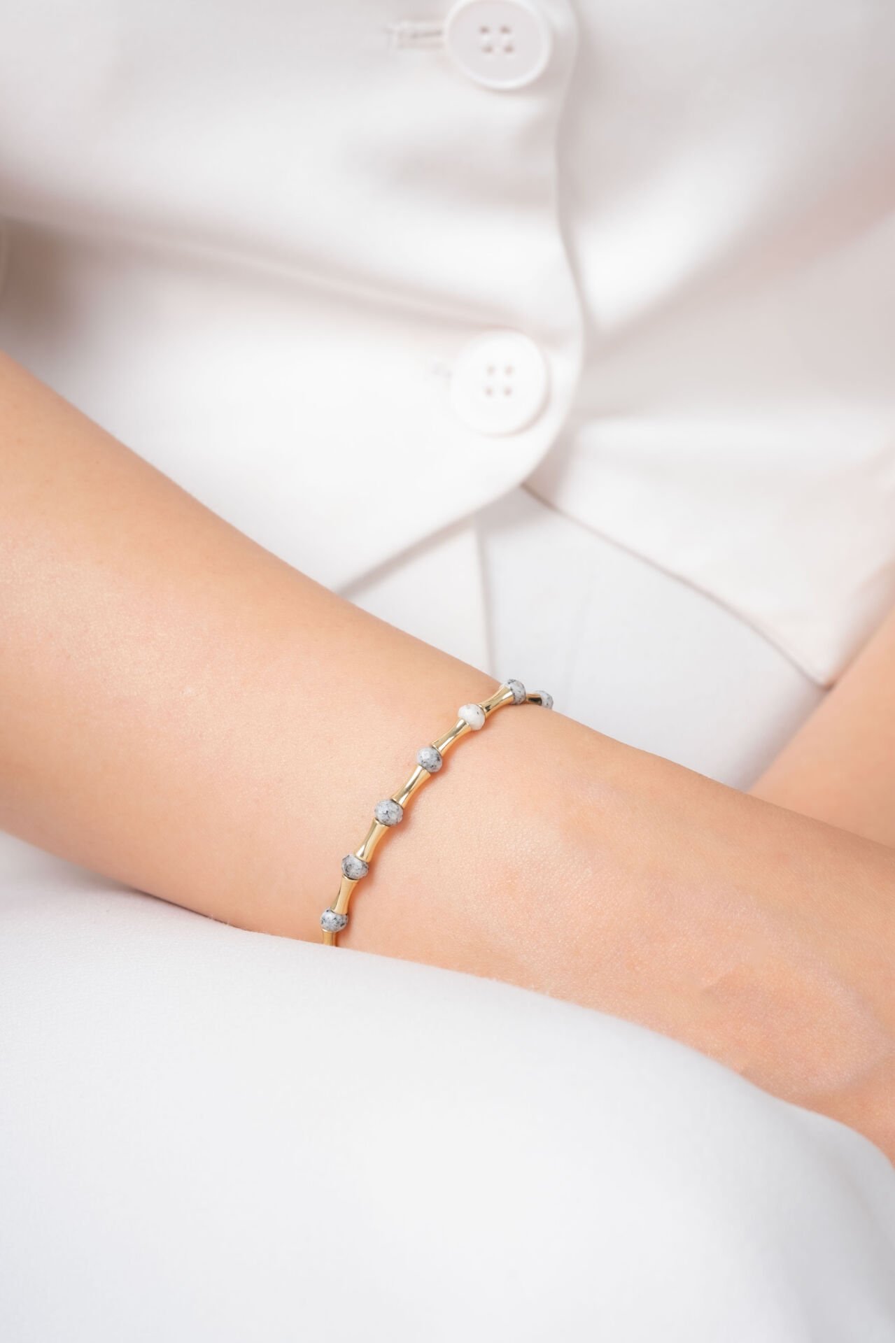 Doğal Taş Detaylı VİP Bileklik
