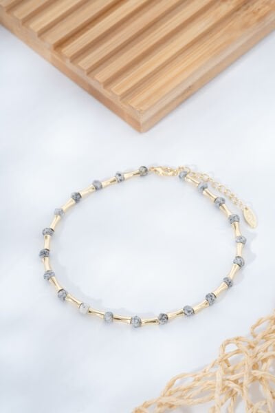 Doğal Taş Detaylı VİP Bileklik