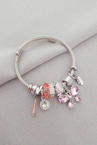 Çelik pandora bileklik gümüş renk