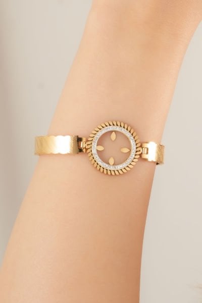 Çelik Çeyrek Takılan Bileklik