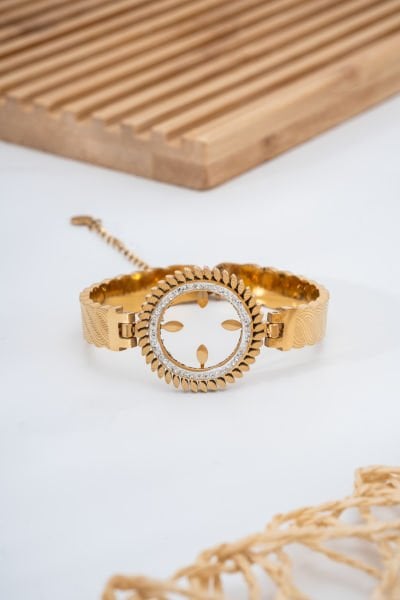 Çelik Çeyrek Takılan Bileklik