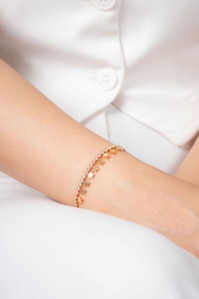 Rose Yıldız Detaylı Su Yolu VİP Bileklik