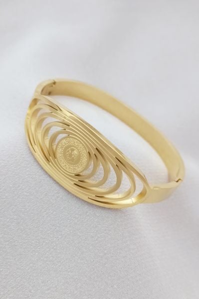 Çelik ata bileklik gold