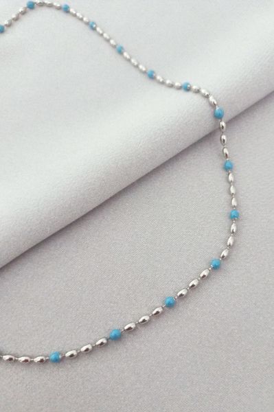 Çelik silver kolye