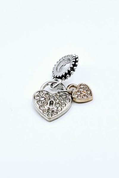 Çelik Kalp Figürlü Charm