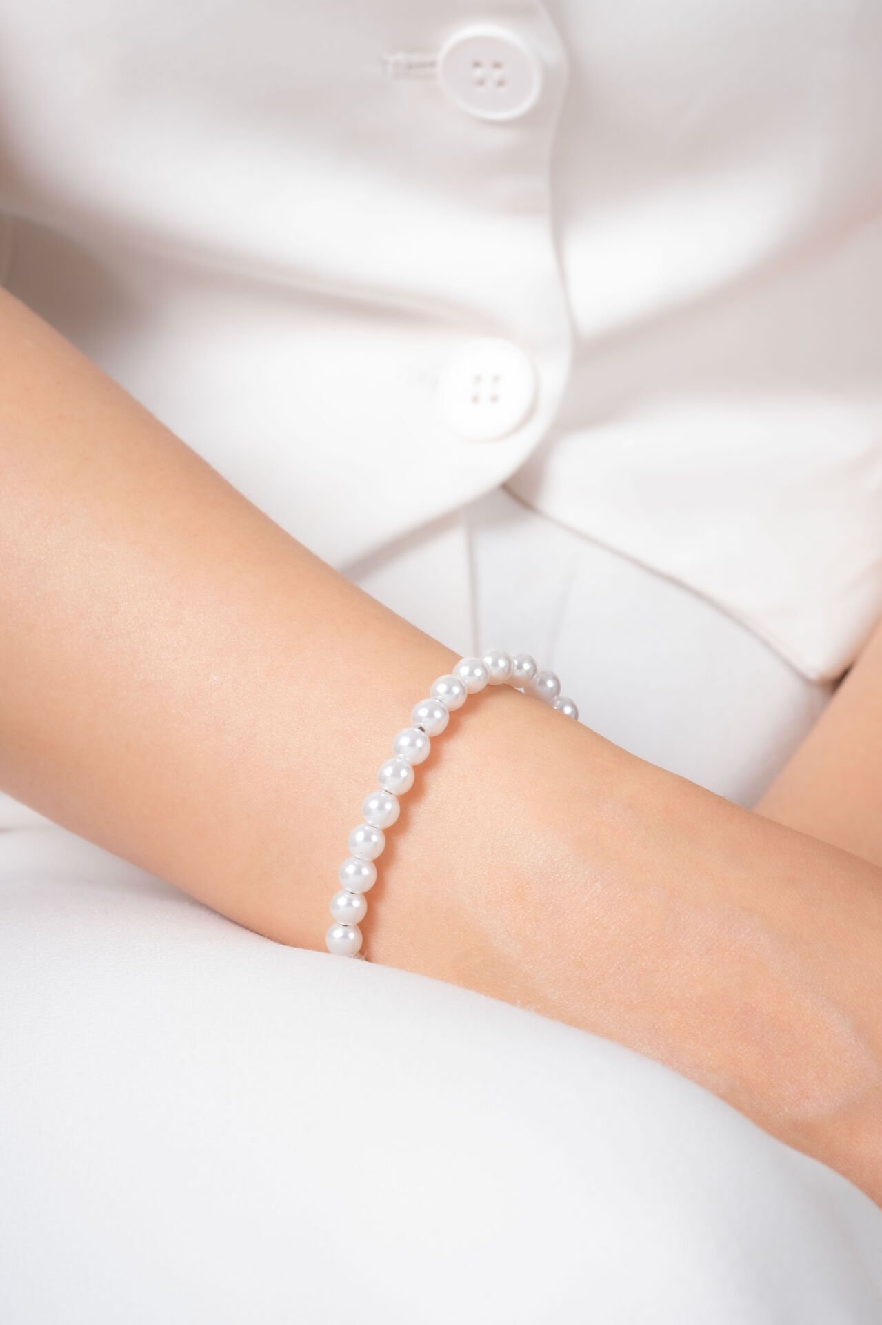 İnci Görünümlü Asansörlü VİP Bileklik