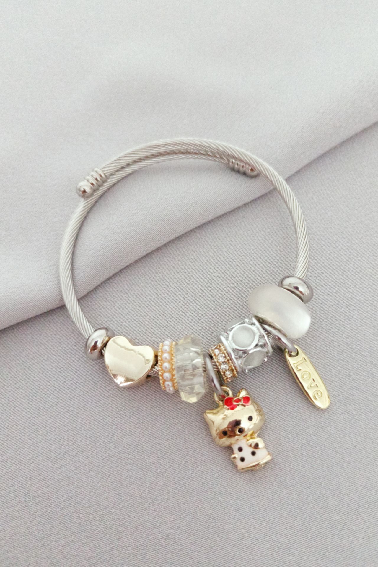 Çelik pandora gümüş renk