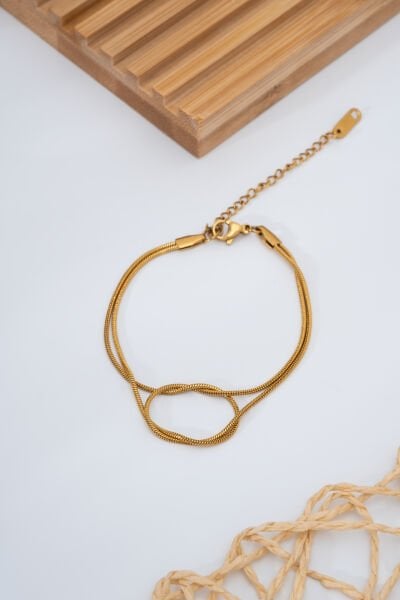 Gold Düğüm Bileklik