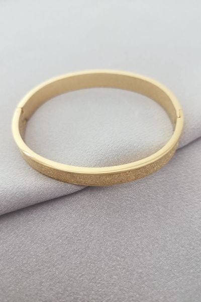 Çelik simli bileklik Gold