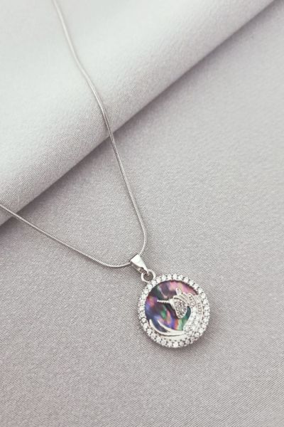 Çelik silver kolye