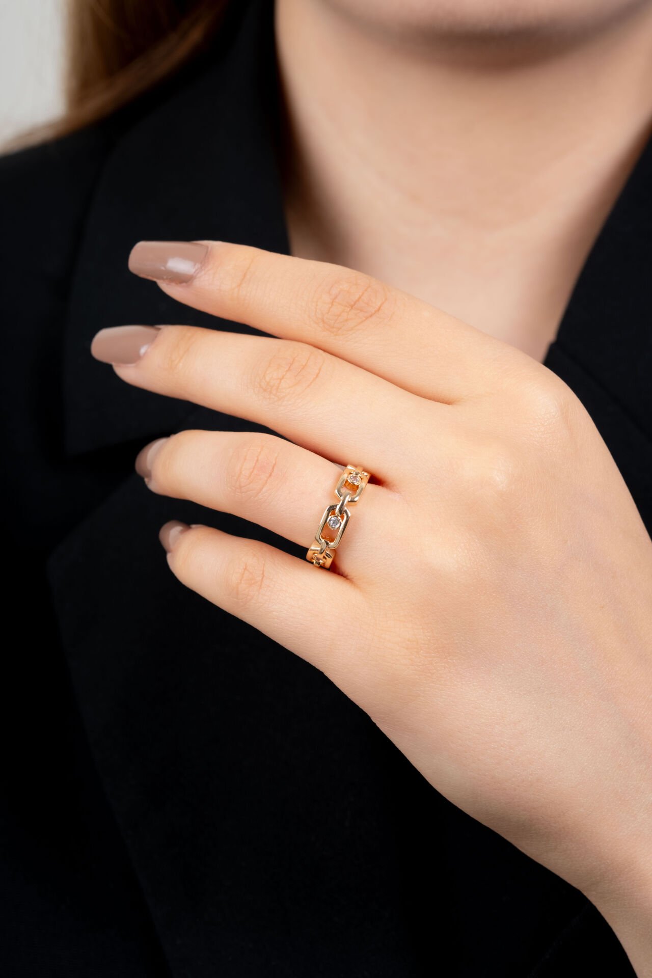 Rose Zincir Formlu Yüzük