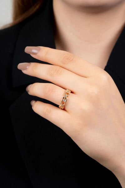 Rose Zincir Formlu Yüzük