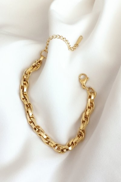Çelik bileklik gold