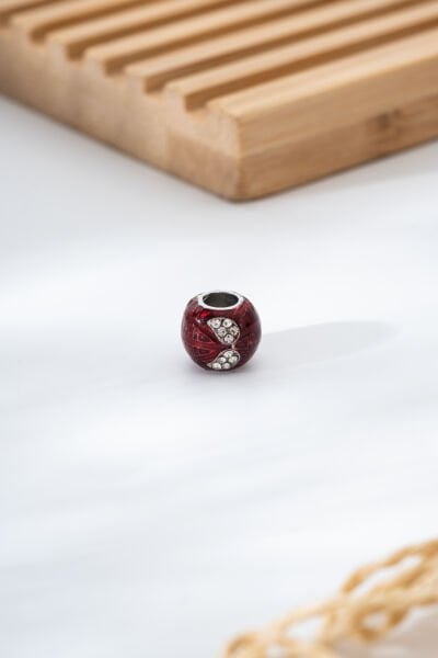 Çelik Zirkon Taşlı Charm