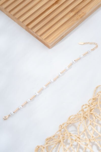 Rose İnci Kapli Boru VİP Bileklik