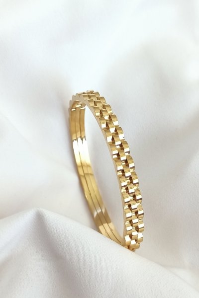 316 L Çelik bileklik gold