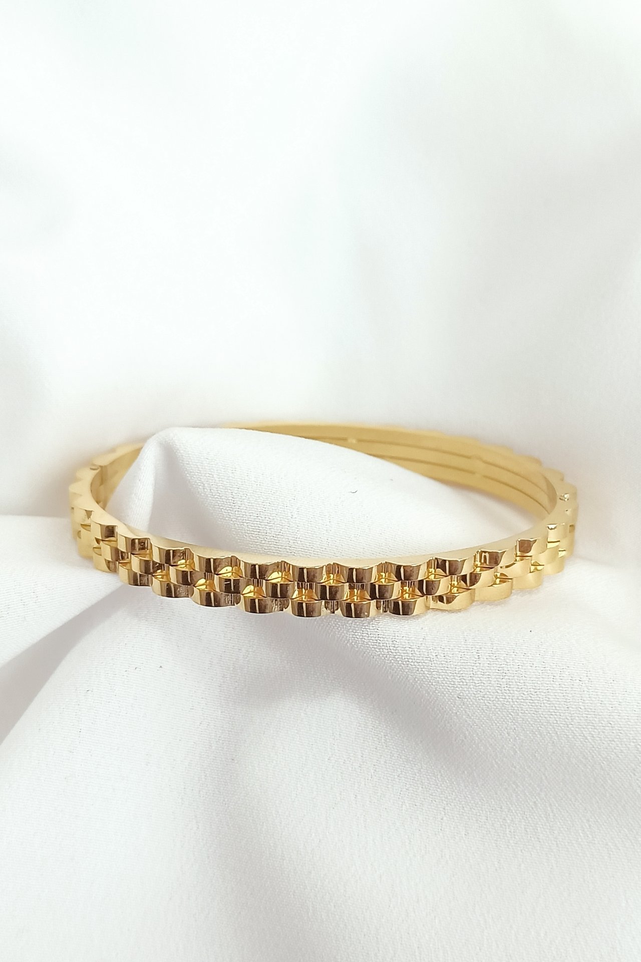 316 L Çelik bileklik gold
