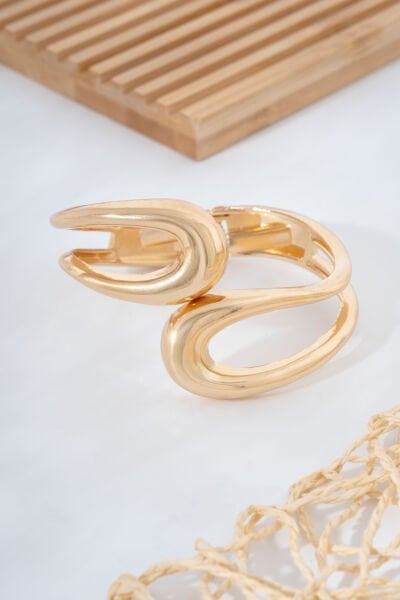 Rose Kalın Dalga Form Pazu VİP Kelepçe Bileklik