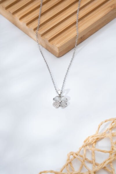 Silver Dört Yapraklı Yonca Kolye