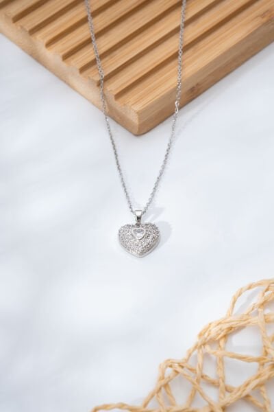 Silver Mini Kalpli Kolye
