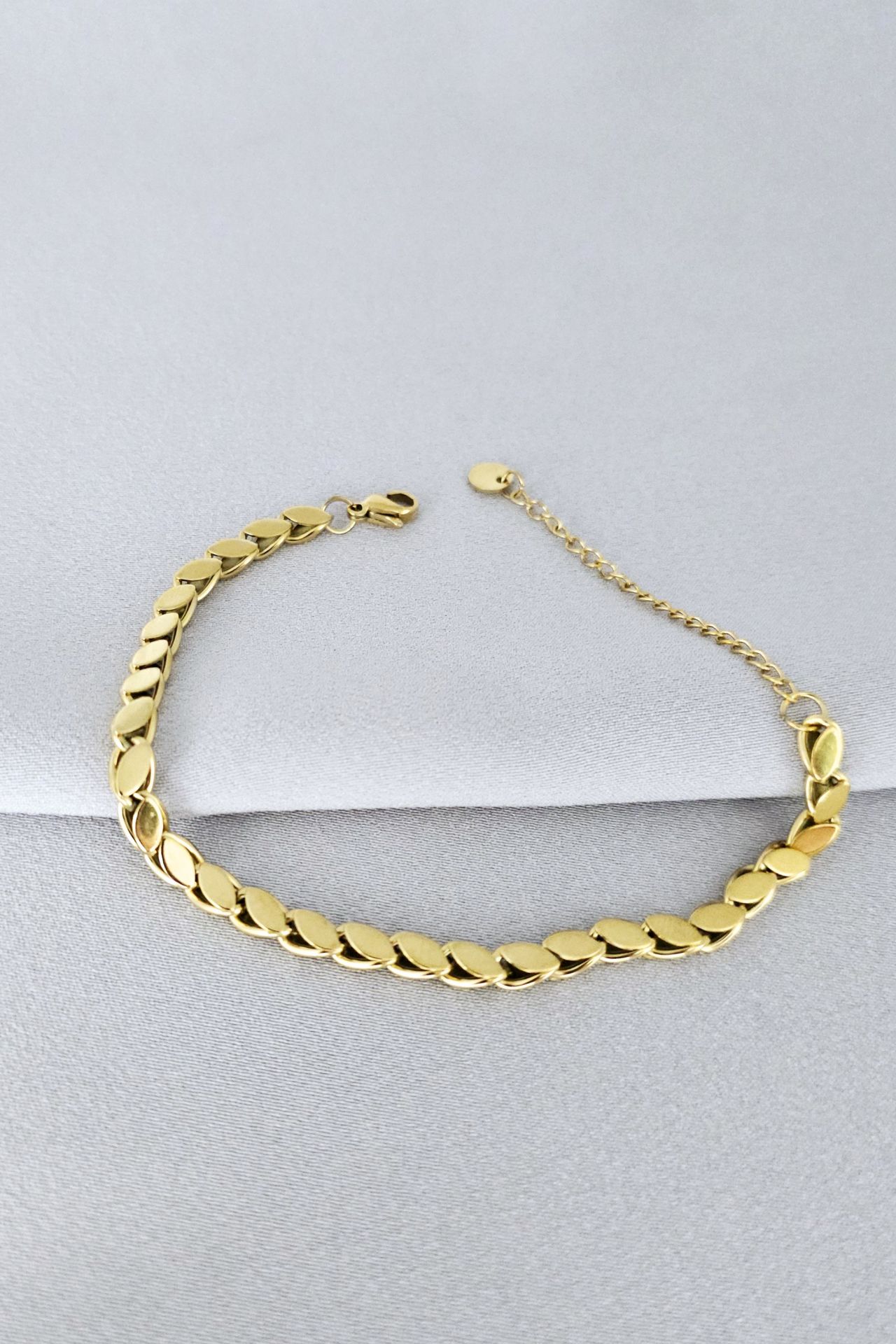 Çelik arpa bileklik gold