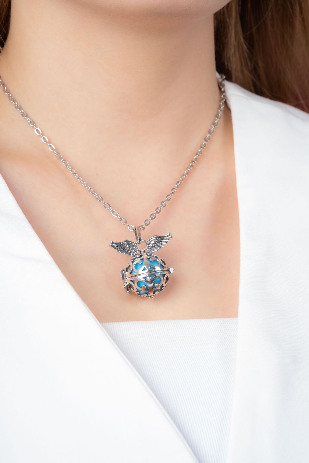 Silver Açılır Kafes VİP Kolye