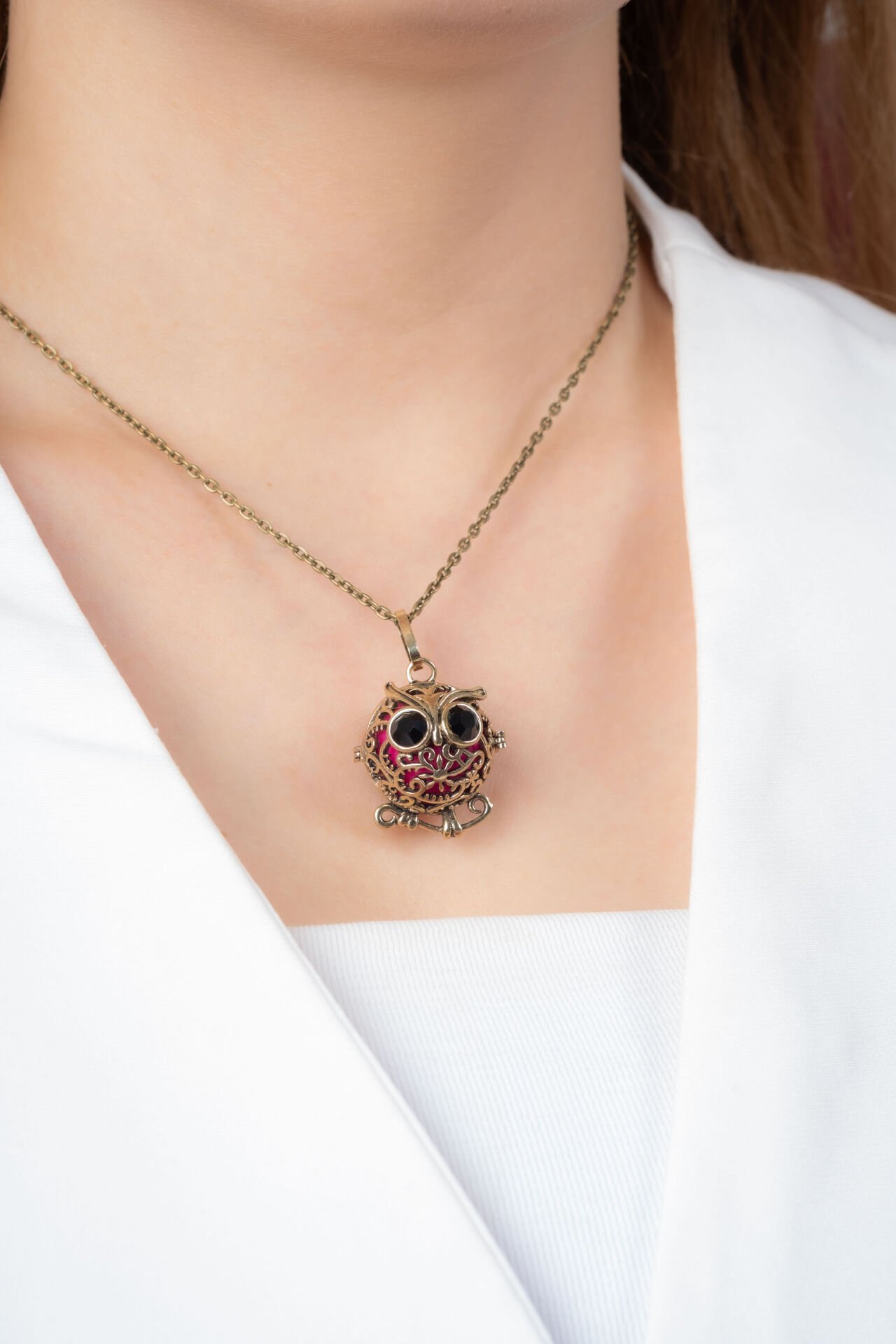 Baykuş Figürlü VİP Kolye