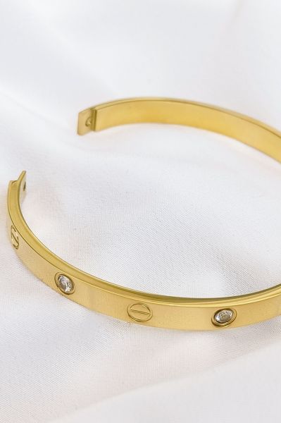 Cartier taşlı çelik bileklik