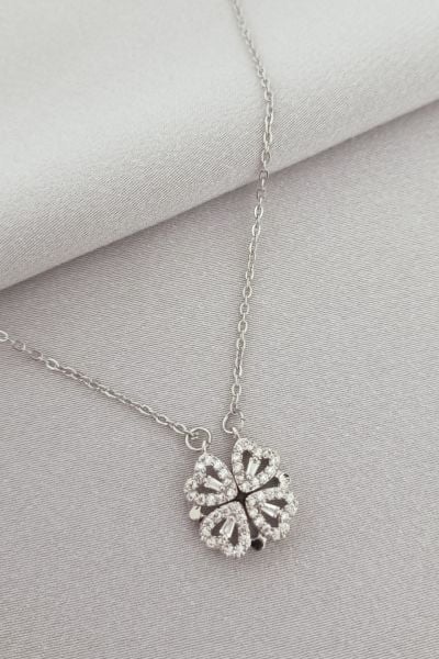 Mıknatıslı kolye silver