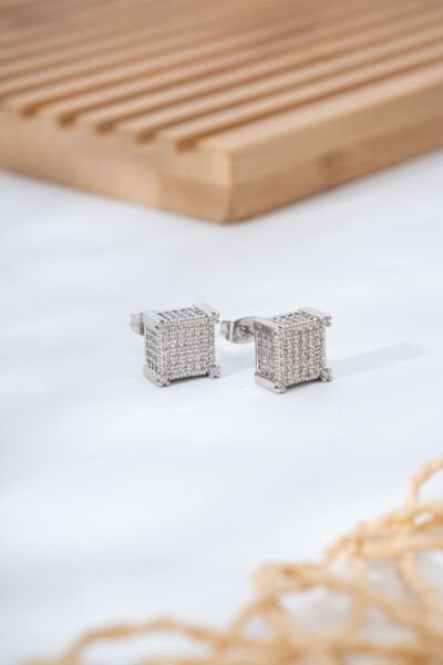 Silver Zirkon  Taşlı Küp VİP Küpe